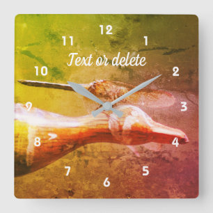 Dragonfly Co Pilot Insect Art Personalized Square Wall Clock