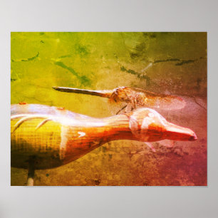 Dragonfly Co Pilot Insect Distressed Art Poster