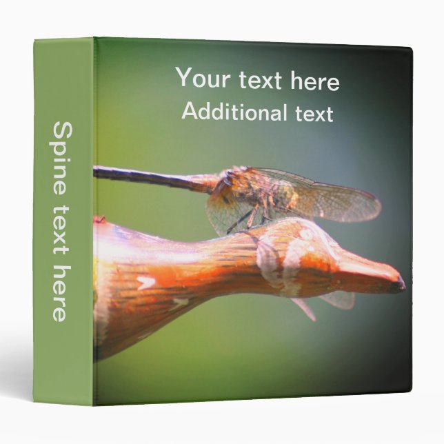 Dragonfly Co Pilot Insect Personalized 3 Ring Binder (Front/Spine)