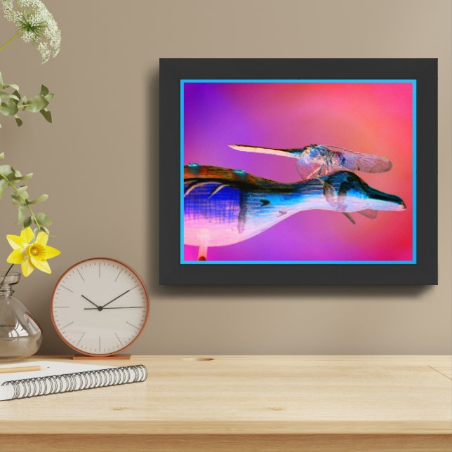 Dragonfly Co Pilot Nature Abstract Framed Framed Art (Table Top)