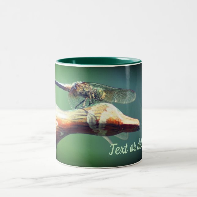 Dragonfly Co Pilot Nature Personalized Two-Tone Coffee Mug (Center)