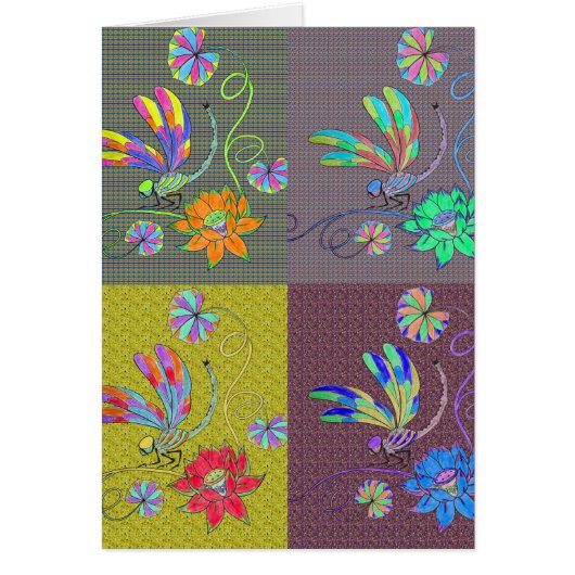 Dragonfly Collage Cards (Front)