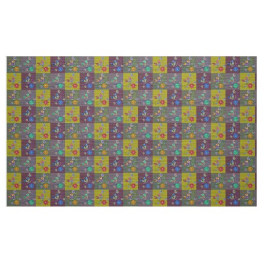 Dragonfly Collage Fabric