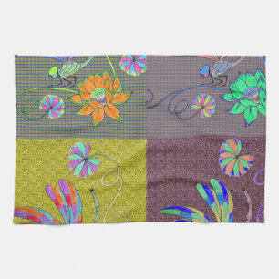 Dragonfly Collage Towel