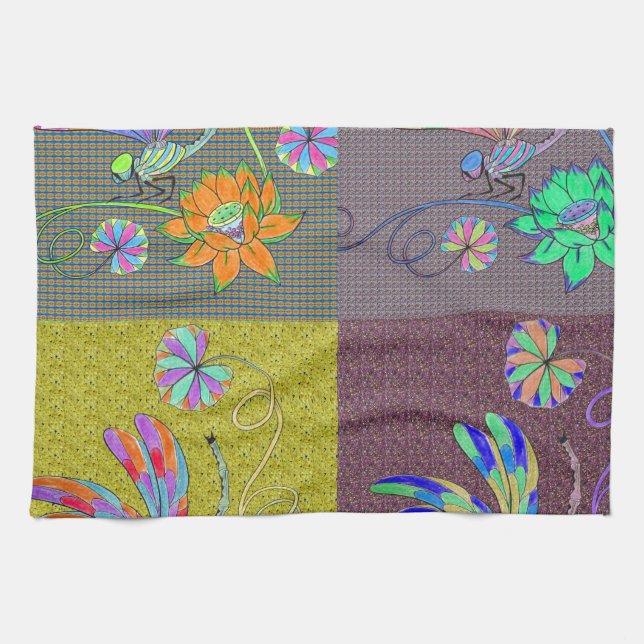 Dragonfly Collage Towel (Horizontal)