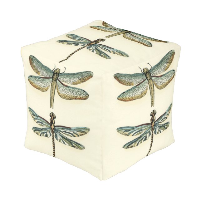 Dragonfly Collection by Chariklia Zarris Pouf (Angled Front)