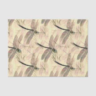Dragonfly color illustration tissue paper