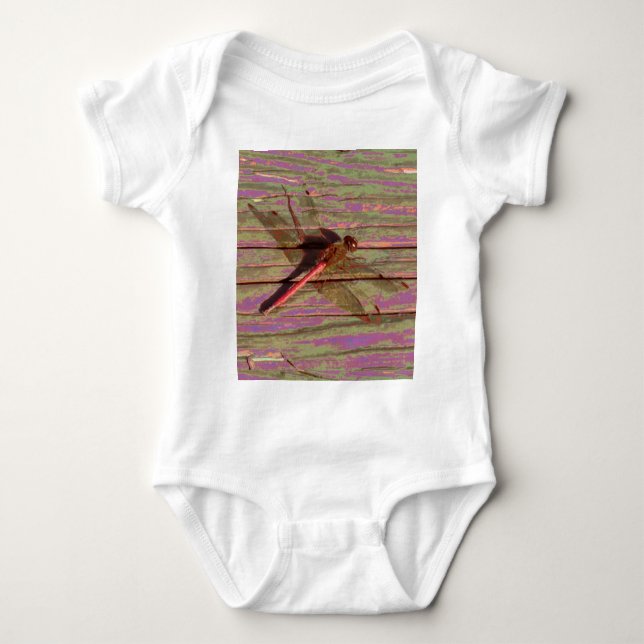 Dragonfly Colorful Baby Bodysuit (Front)