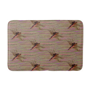 Dragonfly Colorful Bath Mat