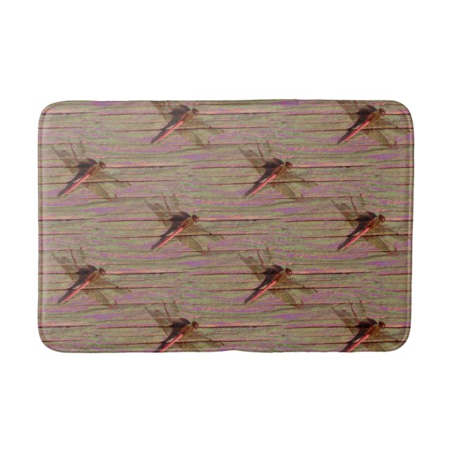 Dragonfly Colorful Bath Mat (Front)