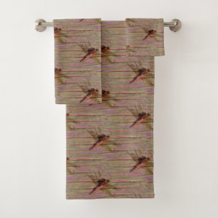 Dragonfly Colorful Bath Towel Set