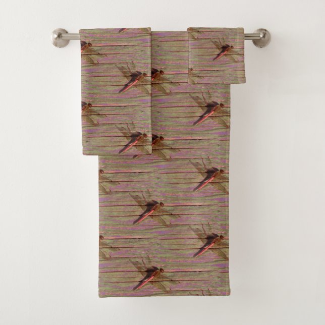 Dragonfly Colorful Bath Towel Set (Insitu)