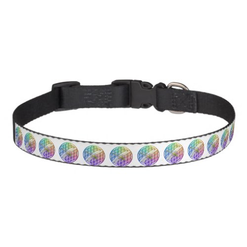 Dragonfly  colorful flower of life  chakra   pet collar