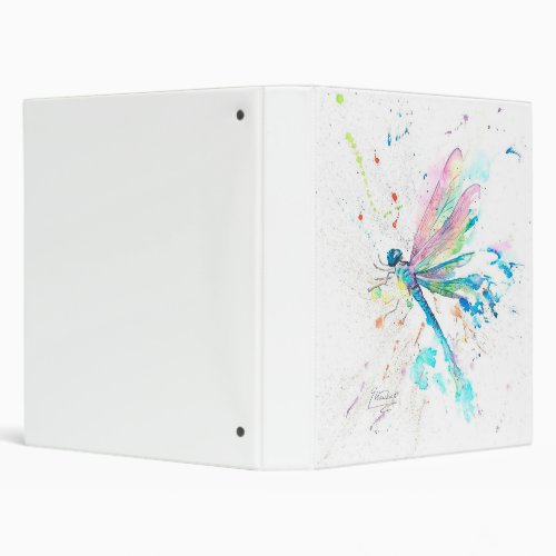 Dragonfly Colorful Gift  Cute Gift For Birthday 3 Ring Binder