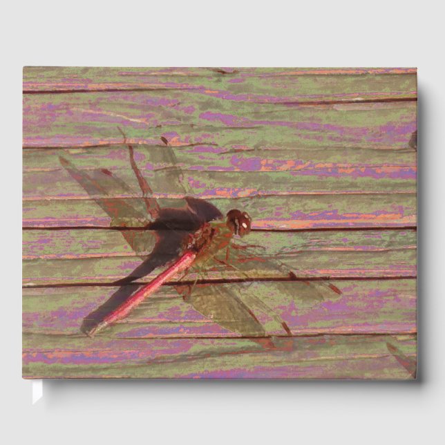 Dragonfly Colorful Guest Book (Front)