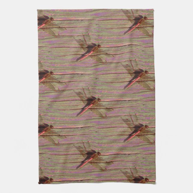 Dragonfly Colorful Kitchen Towel (Vertical)