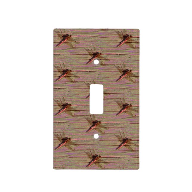 Dragonfly Colorful Light Switch Cover (Front)