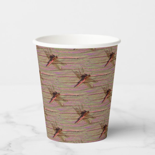 Dragonfly Colorful  Paper Cups (Front)