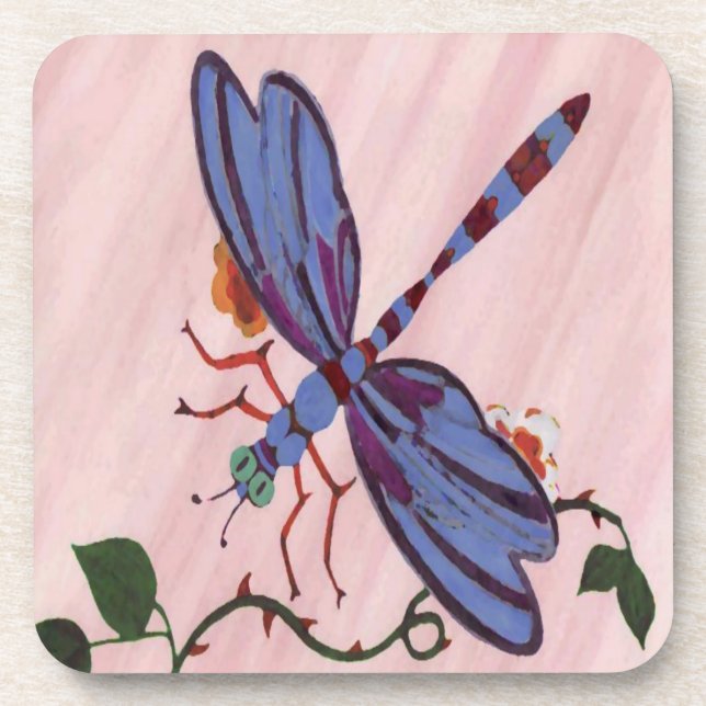 Dragonfly Cork Coaster (Front)