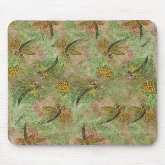 Dragonfly Cotton Candy Mouse Pad (Front)