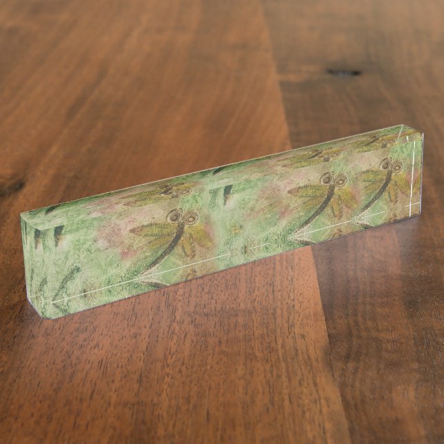 Dragonfly Cotton Candy Name Plate (Side)