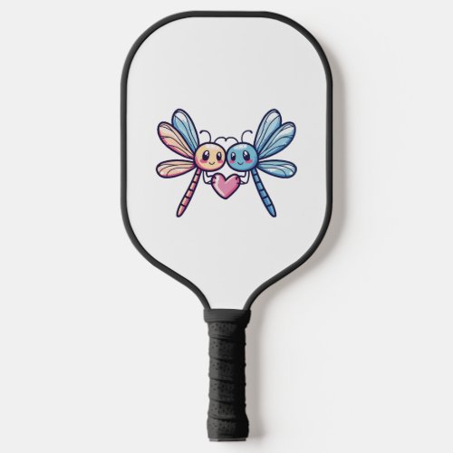Dragonfly couple in love animal Valentines Day  Pickleball Paddle