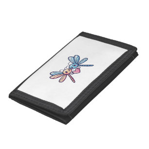Dragonfly couple in love animal Valentine's Day Tri-fold Wallet
