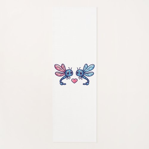 Dragonfly couple in love animal Valentines Day Yoga Mat