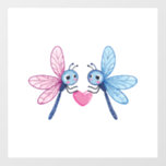 Dragonfly couple love couple in love wall decal 