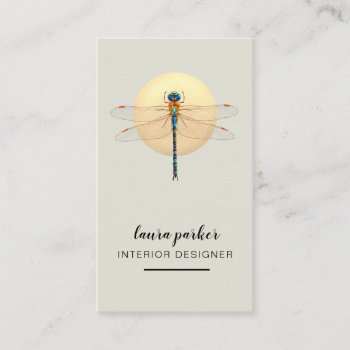 Dragonfly Creative Designer Nature Green Business Card by tsrao100 at Zazzle