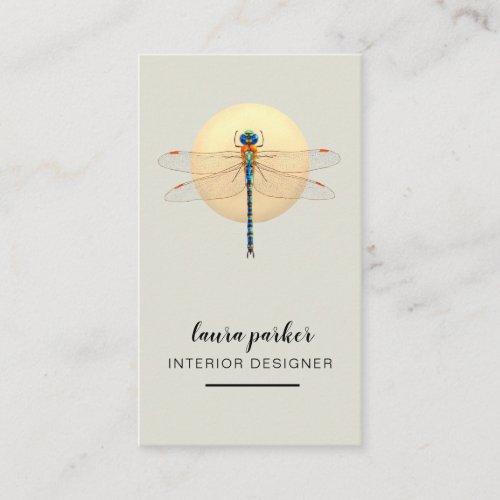 Dragonfly Creative Designer Nature Green Business Card