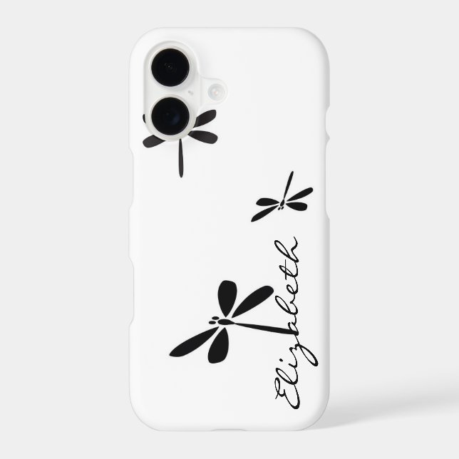 Dragonfly Custom Monogram Iphone Case (Back)