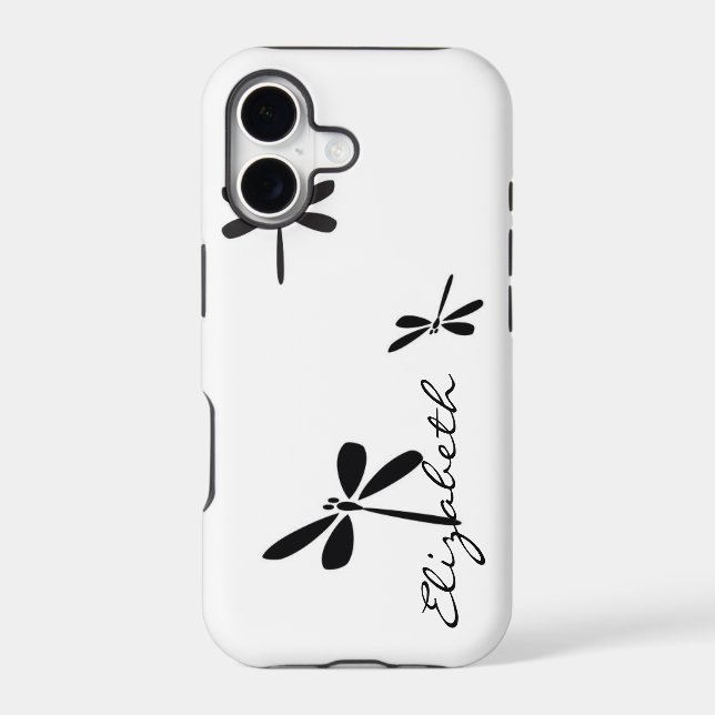 Dragonfly Custom Monogram Iphone Case (Back)