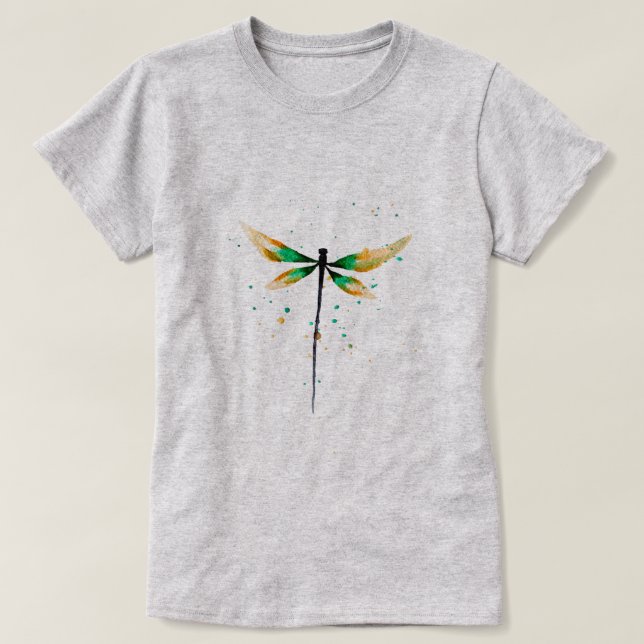 Dragonfly cute watercolor illustration T-Shirt (Design Front)