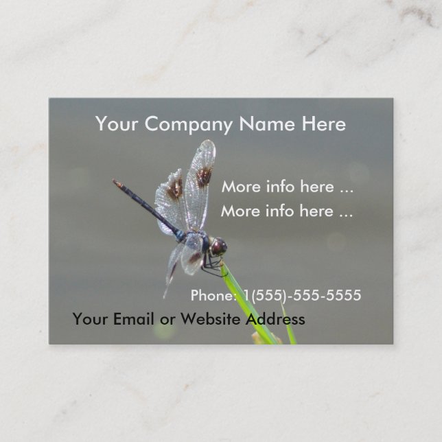 Dragonfly Damselfly Business Cards (Front)