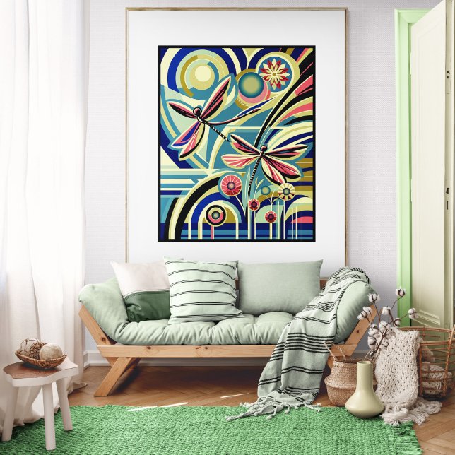 Dragonfly Dance: An Art Deco Flight Poster (Creator Uploaded)