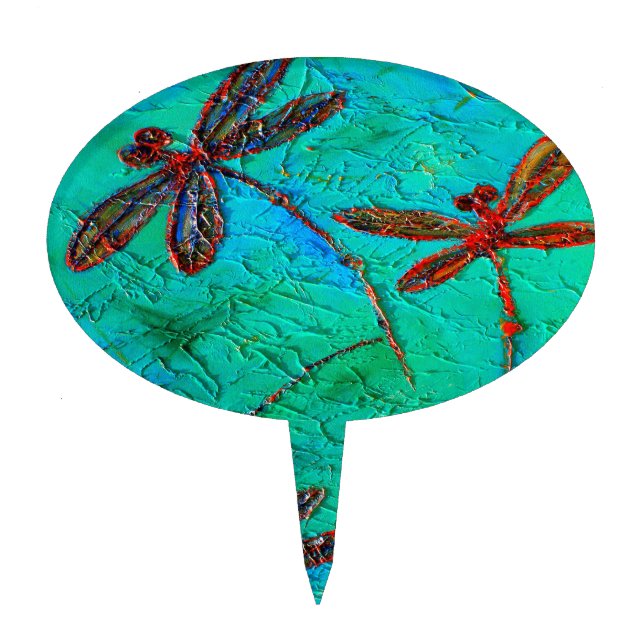 Dragonfly Dance Cake Topper (Front)