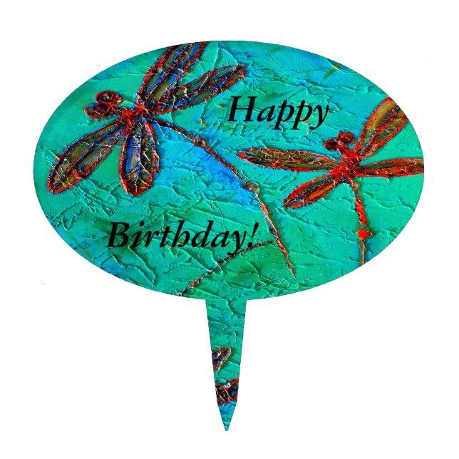 Dragonfly Dance Cake Topper (Front)