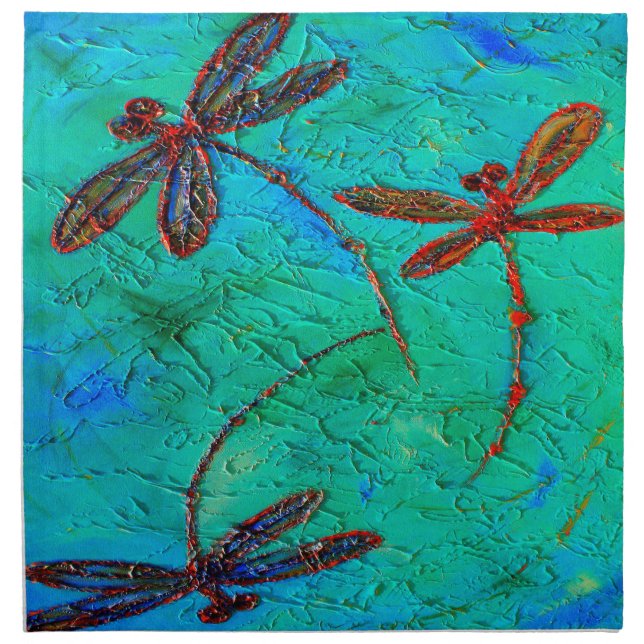 Dragonfly Dance Cloth Napkin (Front)
