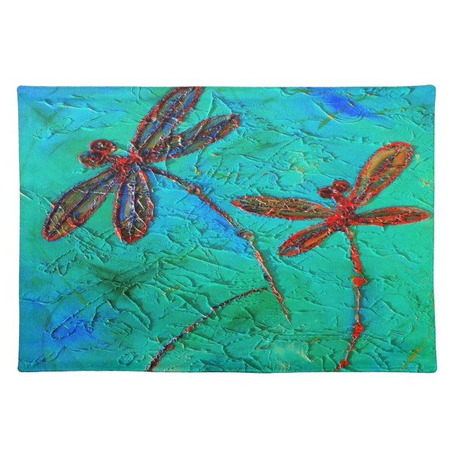 Dragonfly Dance Cloth Placemat (Front)