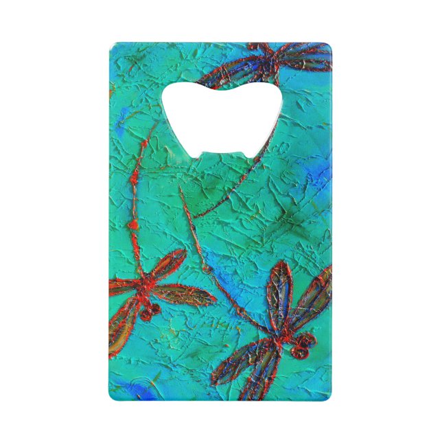 Dragonfly Dance Credit Card Bottle Opener (Front)