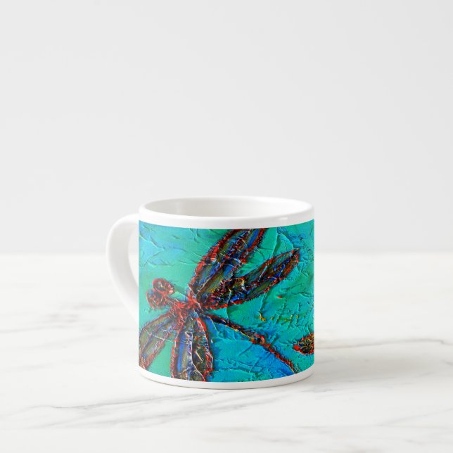 Dragonfly Dance Espresso Cup (Front Left)