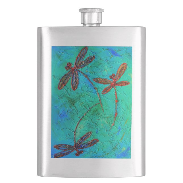 Dragonfly Dance Flask (Front)