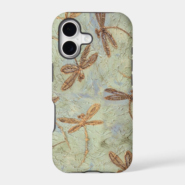 Dragonfly Dance Gold Iphone Case (Back)