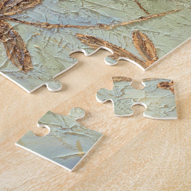 Dragonfly Dance Gold Jigsaw Puzzle (Side)