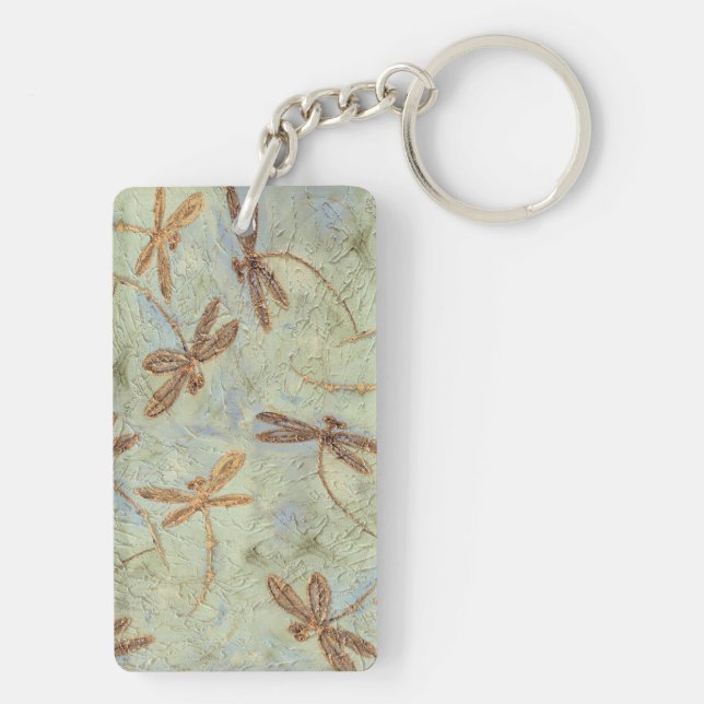 Dragonfly Dance Gold Keychain (Back)