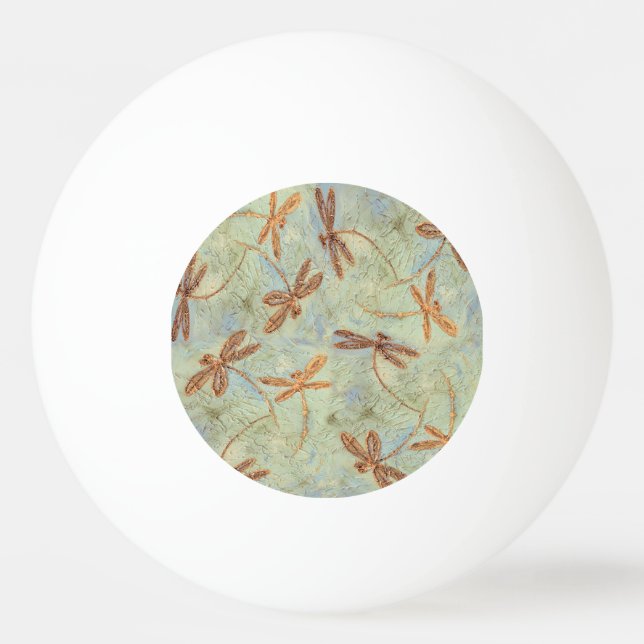 Dragonfly Dance Gold Ping-Pong Ball (Back)