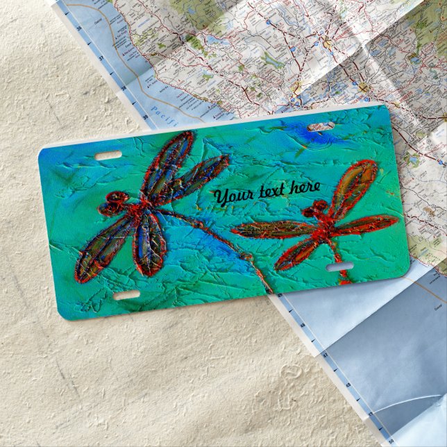 Dragonfly Dance License Plate (In Situ)
