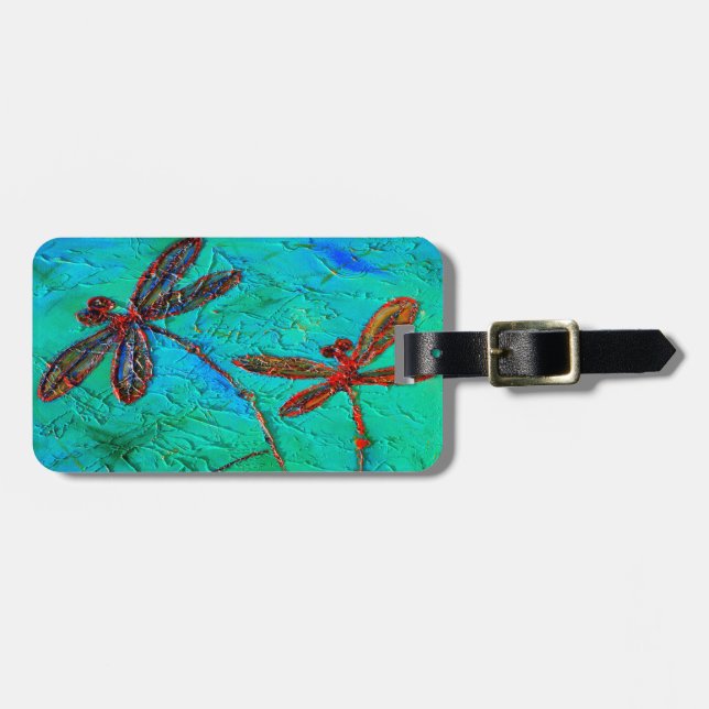 Dragonfly Dance Luggage Tag (Front Horizontal)