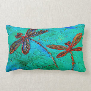 Dragonfly Dance Lumbar Pillow